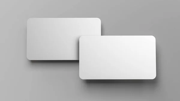 モックアップのための現実的な空白の名刺の3Dレンダリング — ストック写真