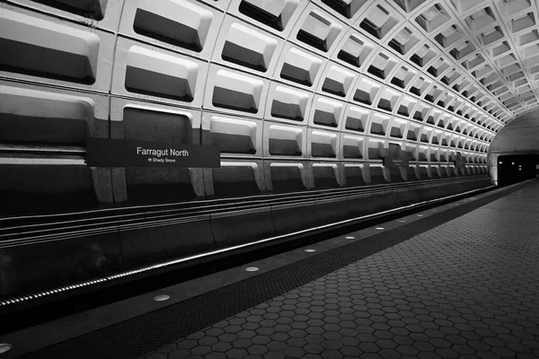 Beautiful Grayscale Shit Subway Arlington Usa — 图库照片