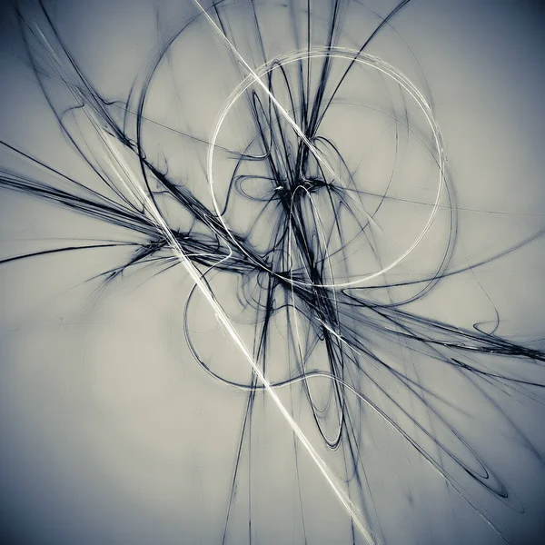 Illustration Tangled Spirals Curves Gray Background — Stockfoto