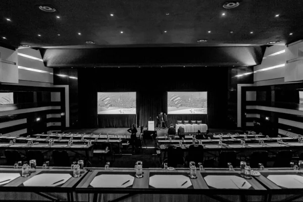 Johannesburg South Africa Oct 2021 Grayscale Empty Auditorium Healthcare Workers — Stock Photo, Image