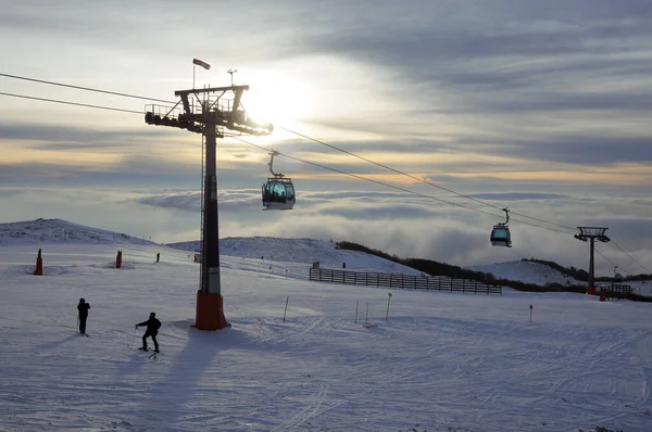 Route Ski Téléphérique Dans Les Montagnes Serbie — Photo