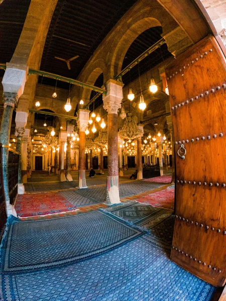 Interior Beautiful Zaytuna Mosque Tunisia — стоковое фото