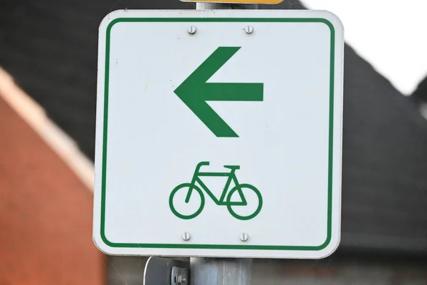 Direction Sign Left Bicycles — Zdjęcie stockowe