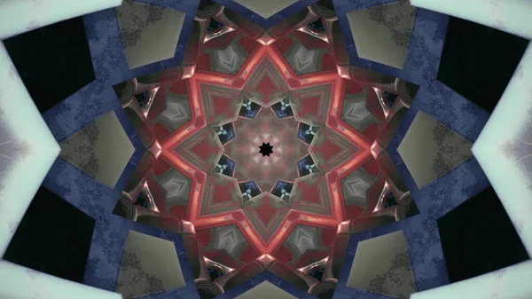 Візуалізація Футуристичного Коридору Калейдоскопа Порталу Барвистими Вогнями — стокове фото