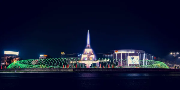 Bukarest Rumänien Okt 2020 Ein Malerischer Blick Auf Brunnen Platz — Stockfoto