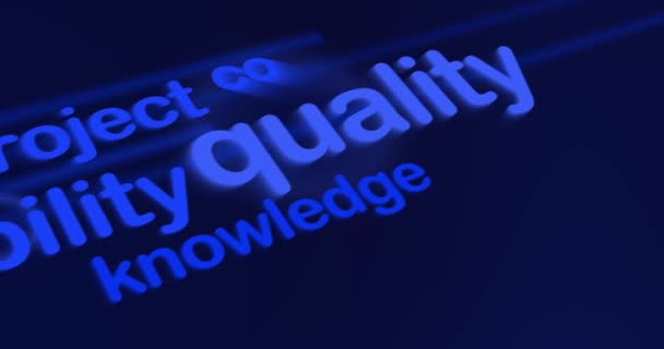 Ability Quality Blue Background Animation Design Concept — Vídeo de Stock