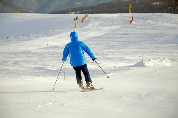 Skier Blue Mountains Serbia — 图库照片