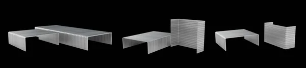 Ілюстрація Металевих Скоб Степлера Ізольовано Білому Тлі — стокове фото