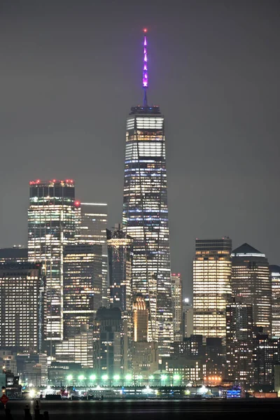 Night View Skyscrapers New York — Photo
