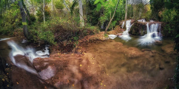 Beautiful Waterfall Forest Fall Colors — Stockfoto