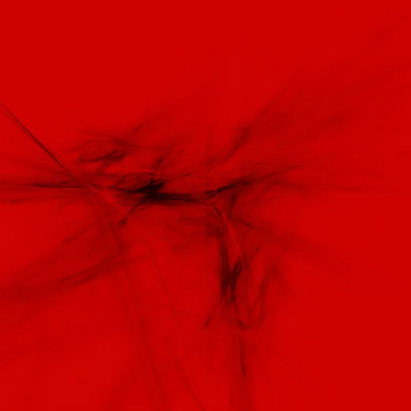 Illustration Black Tangled Lines Red Background — Fotografia de Stock