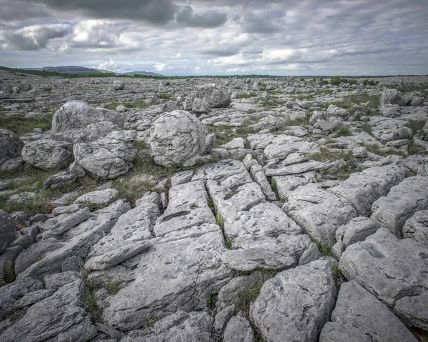 Kalksteenbestrating Burren County Clare Ierland — Stockfoto