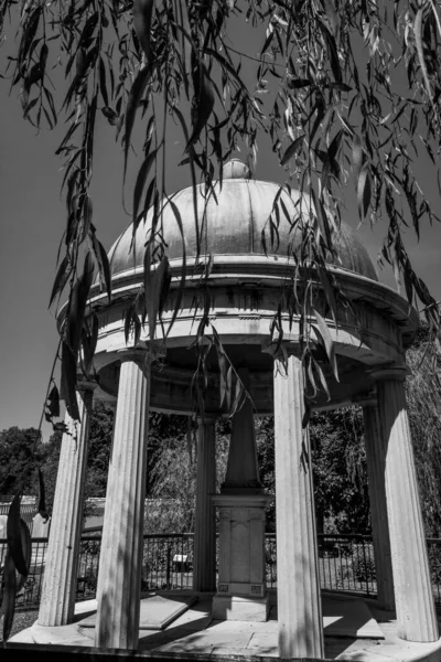 Vertical Grayscale Shot Hermitage Nashville Tennessee Home President Andrew Jackson — стоковое фото