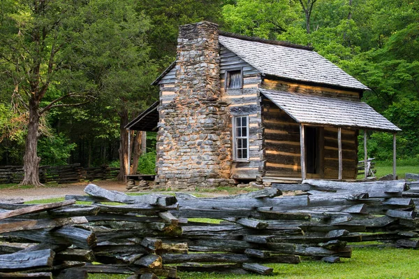 Cades Cove Townsend Usa的一座木制建筑 — 图库照片