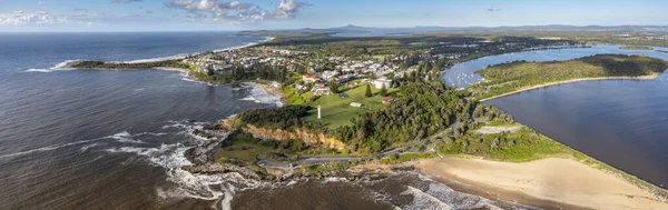 Aerial Panoramic Shot Yamba Tourist Destination Northern New South Wales — Stock Fotó