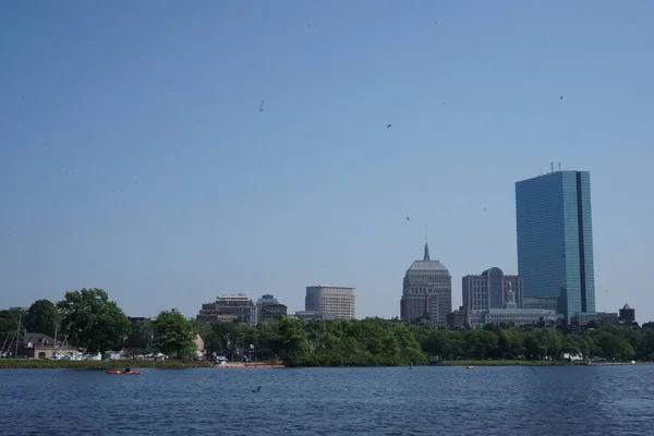 Boston Városképe Kék Tiszta Alatt — Stock Fotó