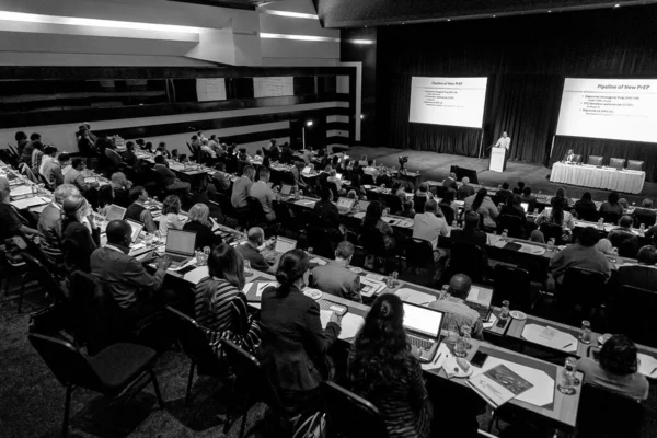 Johannesburg Zuid Afrika Okt 2021 Een Grijsschaal Van Afgevaardigden Conferentie — Stockfoto