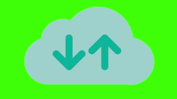 Cloud Storage Green Screen Animation Für Vfx — Stockvideo