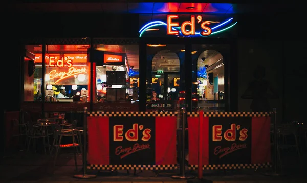 London United Kingdom Jan 2014 Night View Eds Diner Camden — Stock Photo, Image