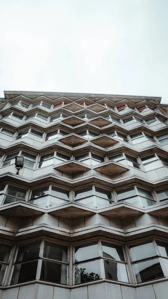 Vue Angle Bas Immeuble Résidentiel Moderne Birmingham Angleterre — Photo
