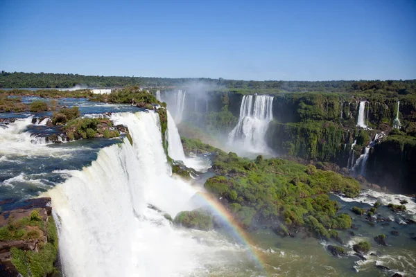 Aerial View Waterfalls Rainbow — Stockfoto