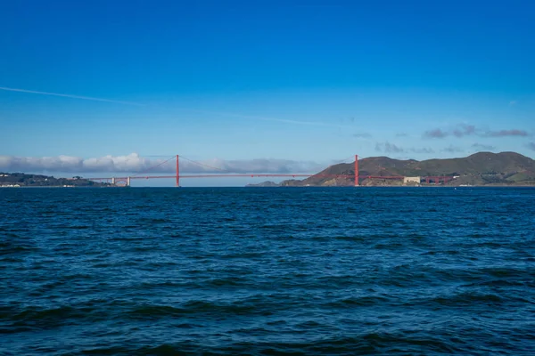 Вид Затоку Сан Франциско Мостом Золоті Ворота Сша — стокове фото