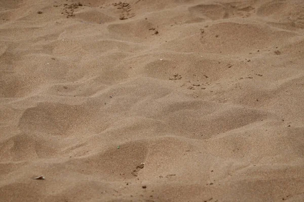 Closeup Shot Brown Wavy Beach Sand Texture — Stock Photo, Image