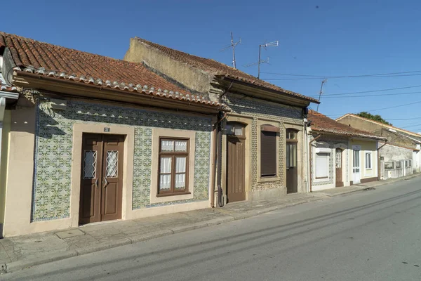Ovar Portugal 2021 Október Egy Utca Hagyományos Portugál Házakkal Ovarban — Stock Fotó