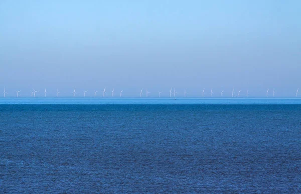 Příbřežní Větrný Park Pobřeží Nizozemska Katwijk Časném Ranním Světle Sotva — Stock fotografie