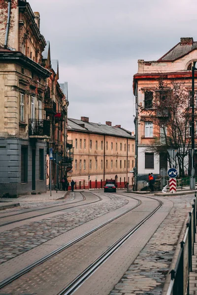 Vertical Shot Urban View Lviv — Foto Stock