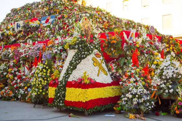 Zaragoza Spagna Ottobre 2021 Molte Composizioni Floreali Fatte Celebrare Madonna — Foto Stock