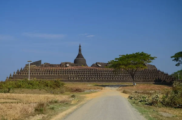 Een Fascinerend Uitzicht Mrauk Myanmar Een Zonnige Dag — Stockfoto