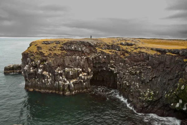 Flygfoto Över Hellissandurs Kust Island — Stockfoto