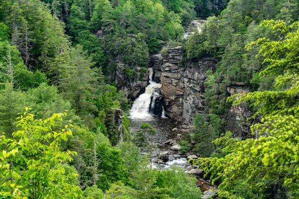 Beautiful View Waterfalls Blue Ridge Parkway North Carolina — Foto Stock