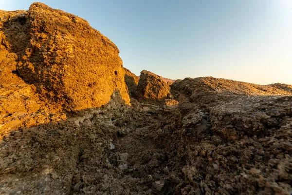 Widok Krajobrazu Klifów Martwe Morze Izrael — Zdjęcie stockowe