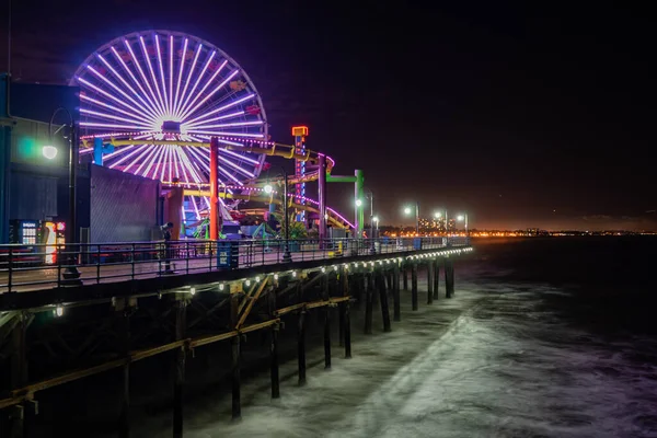 Der Blick Auf Das Riesenrad Santa Monica Pier Kalifornien — Stockfoto
