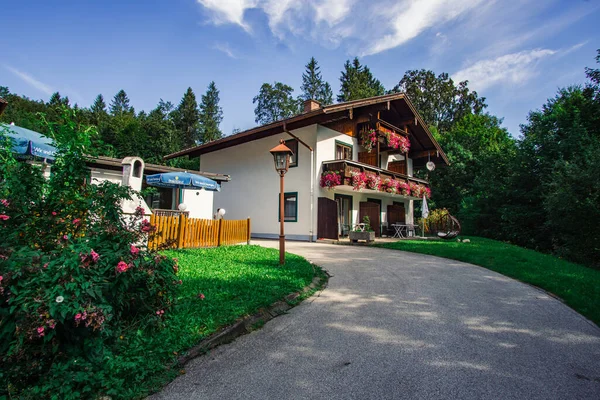 Berchtesgaden Deutschland 2021 Ein Typisches Kleines Hotel Berchtesgaden — Stockfoto