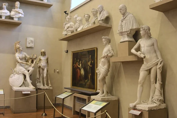 stock image FLORENCE, ITALY - Sep 02, 2019: A view of Masterpiece sculptures by Lorenzo Bartolini in  Accademia Gallery in Florence, Italy