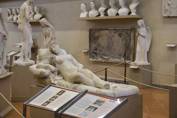 Florence Italy Sep 2019 View Masterpiece Sculptures Lorenzo Bartolini Accademia — 图库照片