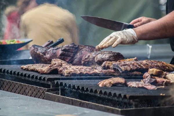 Festival Carne Asada Aire Libre Durante Día — Foto de Stock