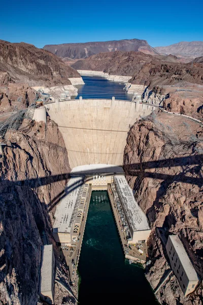 Vertical Shot Hoover Dam Nevada Usa — Stockfoto
