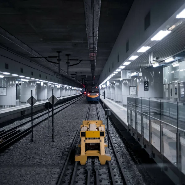 Nahaufnahme Der Bahn Station Keelung — Stockfoto