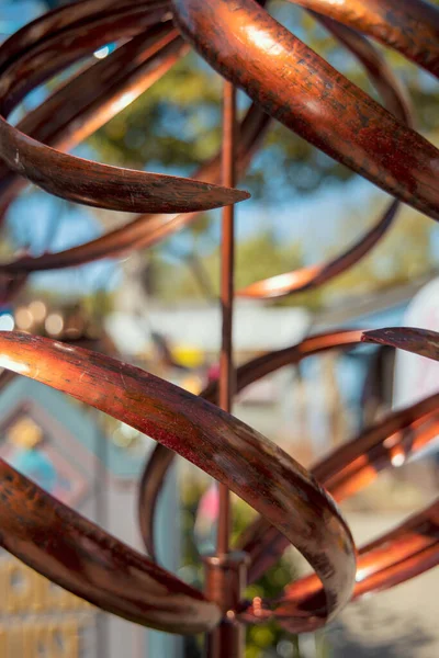 Selective Focus Shot Copper Wind Chime — Stok fotoğraf