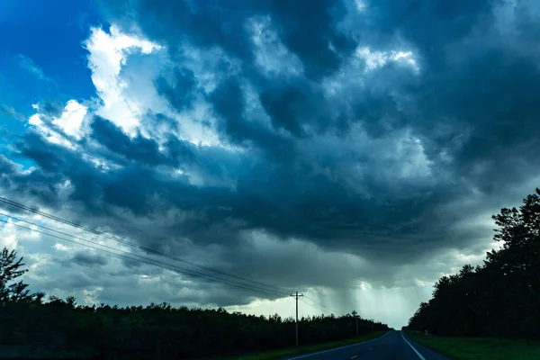 Den Vackra Molnbilden Regnmoln Himlen — Stockfoto