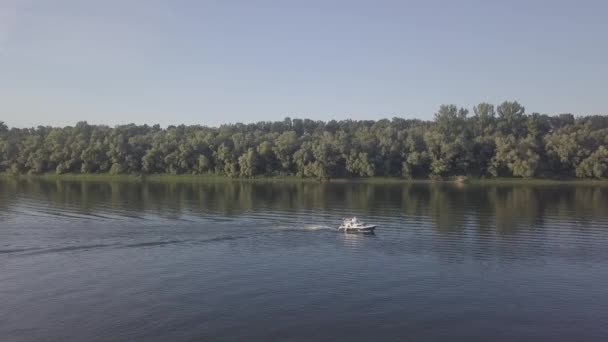 Imagens Cênicas Barcos Motor Rio — Vídeo de Stock