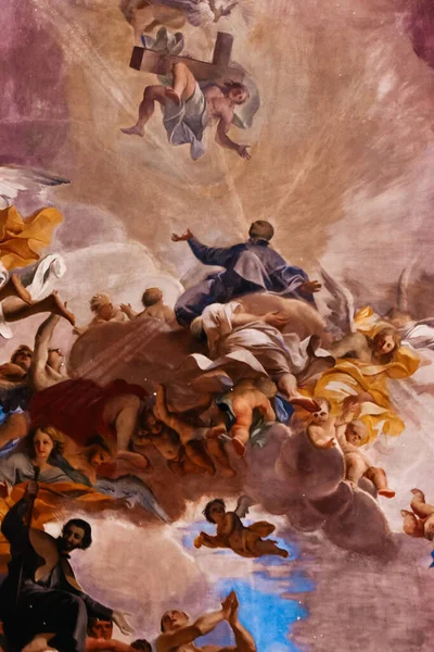 Vatican Vatican City Aug 2021 Fotografie Verticală Picturii Expuse Muzeul — Fotografie, imagine de stoc