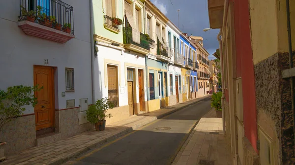 Alicante España 2021 Los Edificios Del Barrio Del Raval Roig — Foto de Stock