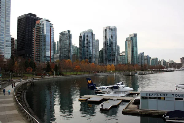 Vancouver Canada 2021年11月7日 加拿大温哥华海港航空飞机 — 图库照片