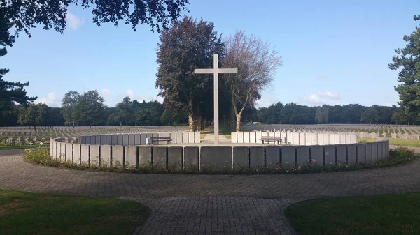 Ysselsteyn Nederland Sep 2020 Duitse Oorlogsbegraafplaats Kriegsgraberstatte Gedenkplaats Ysselsteyn Enige — Stockfoto