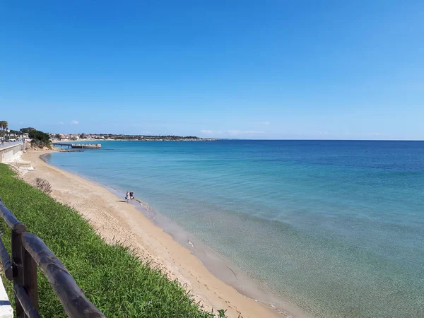 Breathtaking View Avola Beach Sicily Sunny Day — Fotografia de Stock